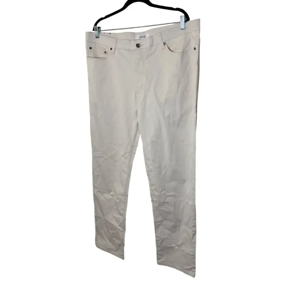 Collars & Co. CEO Chino Five Pocket Cotton Stretch Pants - Stone 40x32